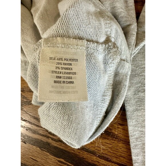 Anthropologie Blue Rain Lightweight Hoodie Gray Womens Size M Medium Ruffle Boho - Picture 6 of 9